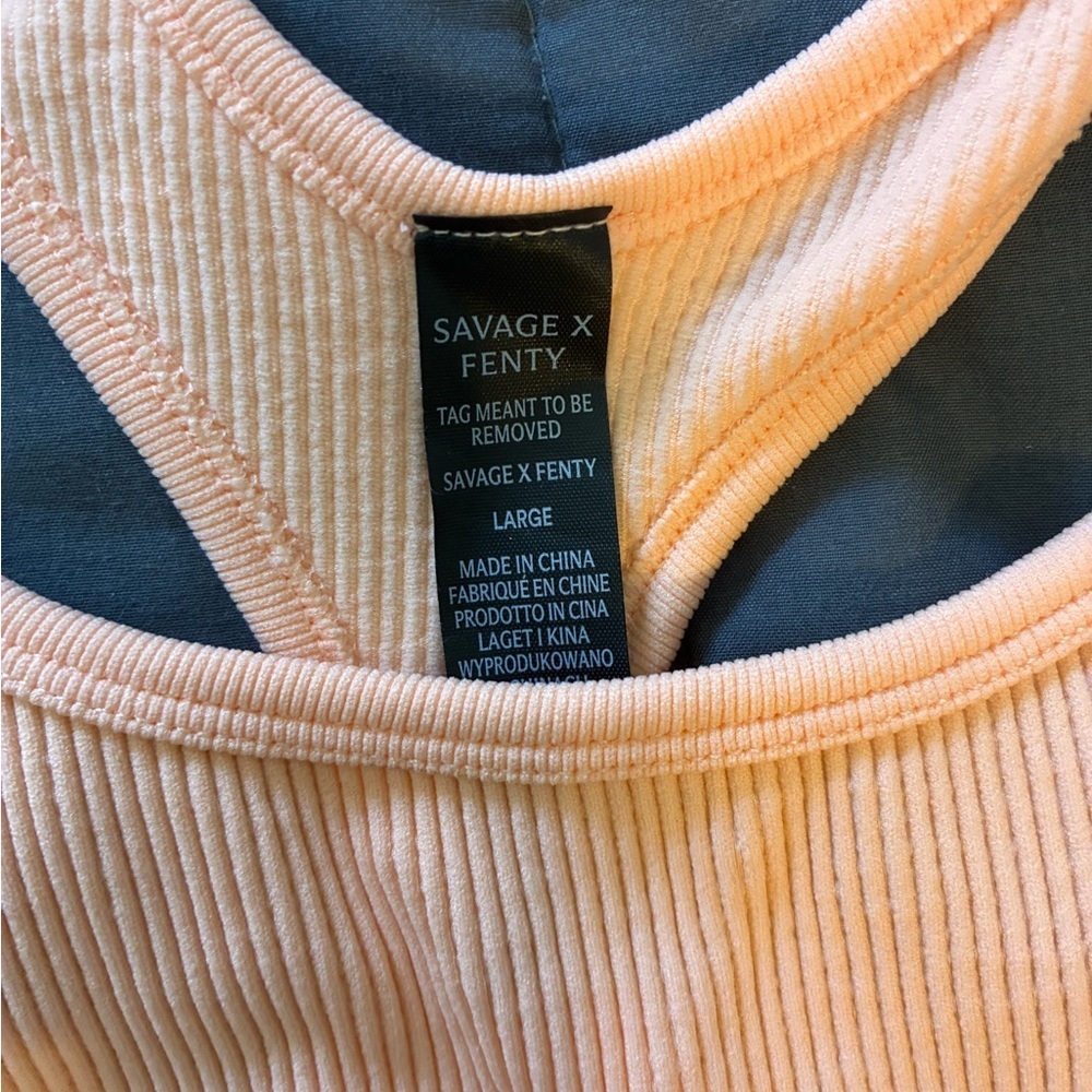 Savage X Fenty Coral Ribbed Ensemble - Picture 6 of 8